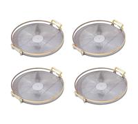 Iyalezirk 4 x vassoi di stoccaggio frutta vassoio di stoccaggio gioielli contenitori profumo vassoio cosmetici decorazione per la casa organizer per la casa grigio