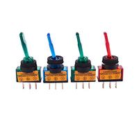 Iyalezirk 4PC 12V DC 20A Luce ILLUMINATA Interruttore a Leva di Controllo Auto Barca Dash SPST ON/off