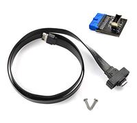 Iyalezirk di Prolunga per Collettore del Pannello Anteriore USB 3.1 Tipo C da 50 Cm, da USB 3.1 Tipo e un USB 3.1 Tipo C, Gen 2 10 Gbps