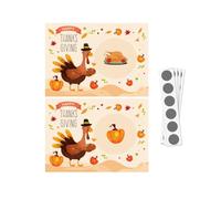 Iyalezirk Gioco da Grattare per la Festa del Ringraziamento Carte della Turchia Biglietti della Lotteria Festiva per Le Vacanze Facili da Usare