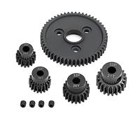 Iyalezirk Ingranaggio dritto in metallo 54T 0.8 32P 3956 con 16T 18T 20T 21T Set di ingranaggi a pignone per 1/10 Slash Stampede Summit E-