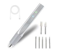 Iyalezirk Penna a sfera per incisione wireless con 7 punte ricaricabile tramite USB, strumento rotante elettrico fili per gioielli, legno, vetro e pietra.
