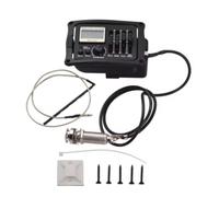Iyalezirk Pickup per Chitarra Acustica per Piastra Eq Classica Folk con Una Colorata Calibrazione del Microfono Incorporato Dello Schermo LCD