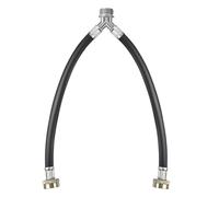 Iyalezirk Tubo Flessibile A Y in Gomma per Lavatrice, Raccordi in da 3/4 di Pollice, Raccordo per Tubo Miscelatore A Y per Acqua Calda e Fredda da 1 Piede (12 Pollici) di Lunghezza