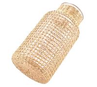 Iyalezirk Vaso da Fiori nel Vetro Paglia Vaso da Fiori Giapponese nel Cesto di Fiori Contratto Nordico per Piante Acquatiche -S