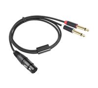 Iyalezirk XLR da Femmina A Doppio Audio da 6,35 mm Xlr Femmina Y Scissione Microfamiglia 'Adattatore Audio, Microfono