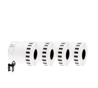 IYBYNYHN 4 Rotoli di ricarica DK-22212 Etichette in carta sintetica 62mm X 15,24M Continuo Compatibile con la stampante termica DK-2212(4Labels and 1Holder)