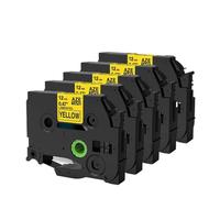 IYBYNYHN Confezione da 3 a 20 nastri per etichette TZE231 12 mm laminato nero su bianco compatibile con stampante per etichette PTH110 PTD210 P710BT E110V(5PK Black on Yellow)