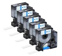 IYBYNYHN Etichetta A45014 blu su bianco da 5 pezzi compatibile con nastro laminato standard D1 45014 da 12 mm per stampanti LabelManager 450D 150