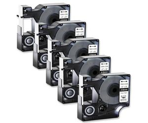 IYBYNYHN Etichetta da 5 pezzi compatibile con etichette IND da 12 mm Nastro per etichette nero su bianco per il codice articolo 18444 Funziona con i materiali di consumo per stampante 5200 3M PL300