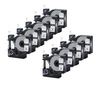 IYBYNYHN Etichetta per tubo termoretraibile da 10 pezzi 12 mm nero su bianco per stampanti di etichette A18055 4200 5000