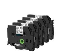 IYBYNYHN Nastro per etichette compatibile con TZe231 TZe631 12 mm 0,47 pollici compatibile con PTH110 PTD210 P710BT E110V Confezione da 3 a 20(5PK Black on Clear)