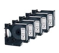 IYBYNYHN Nastro per etichette D1 45013 Nero su bianco 12 mm Compatibile con LabelManager 160 280 210D 360D Wireless PnP 220P 260P 450D Etichettatrice(5 pack)