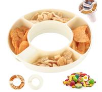 IYEREER Vassoio per Stanley Cup 40 oz, Ciotola per Snack, Vassoio in Silicone, Ciotola Snack per Stanley Cup Bicchiere da 40 oz, Vassoio Diviso in 4 Scomparti per Stanley Cup Accessori