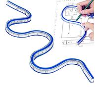 iYinJuan Curvilinee Flessibile 50 cm, Curvilinee per Disegno Tecnico, Righello Flessibile per Disegnare Curve, Tecnici, Abbigliamento Disegni Artistici (Blu)