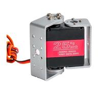 IYNWBJTS Servo Digitale da 25 kg con Ingranaggi in Metallo, servo for Robot, 6 V, Doppio ASSE da 180 Gradi, con connettori a U Dritti Lunghi/Corti(1pc 270 Degree)