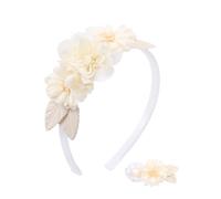 IYOU Fiore Matrimonio Cerchietto Set Avorio Floreale Fascia per capelli Elegante Festa Compleanno Accessori per Capelli per Bambine