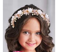 IYOU Fiore Ragazza Accessori per Capelli Oro Farfalla Principessa Cerchietto Perla Foglie Compleanno Matrimonio Sposa Bande per capelli per Bambine