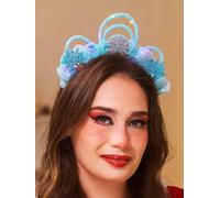 IYOU Led Fiocco di Neve Fascia Luminosa blu Illuminare Cerchietto per Capelli Costume Capodanno Natalizi Accessori per Capelli per Donne