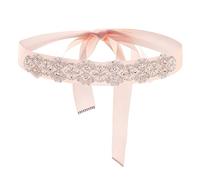 IYOU Perla Nozze Cintura a Fusciacca Strass Rosa Nastro Cintura del Vestito Brillante Cristallo Sposa Cinture da Sposa Accessori per Donne e Ragazze