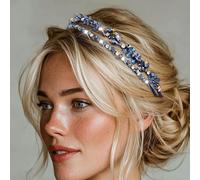 IYOU scintillante cristallo fascia blu navy copricapo Accessori per capelli matrimonio per le donne