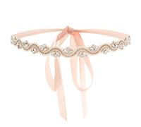 IYOU Strass Rosa Sposa Cintura Perla Brillante Cristallo Fascia Cintura Chic Fatto a Mano Sposa Nozze Cinture per Abiti per Donne e Ragazze