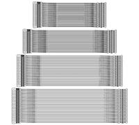 Iyowei 100 Pezzi Leader Filo da Pesca in Acciaio Inossidabile, 15/20/ 25/30 cm Lenze in Acciaio con Girella e Moschettone Girevole Filo da Pesce Anti-Morso-Nero