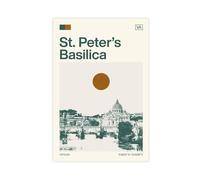 IYQTAGGH Poster su tela con Basilica di San Pietro Vaticano, decorazione per camera da letto, ufficio, stanza, regalo, 40 x 60 cm
