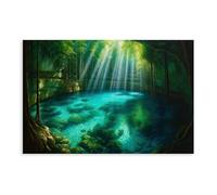 IYQTAGGH Poster su tela con penisola dello Yucatán, decorazione artistica da parete per soggiorno e camera da letto, 40 x 60 cm