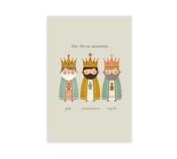 IYQTAGGH Poster su tela con scritta in inglese "Three Wise Men per bambini, decorazione per camera da letto, ufficio, camera da letto, regalo, 50 x 75 cm
