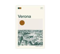 IYQTAGGH Poster su tela monocromatica Verona, Italia, decorazione artistica da parete per soggiorno, camera da letto, 30 x 45 cm