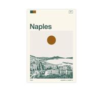 IYQTAGGH Poster su tela, motivo: viaggio a Napoli, Italia, decorazione per camera da letto, ufficio, stanza, regalo, 30 x 45 cm