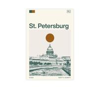 IYQTAGGH Poster su tela, motivo: viaggio a San Pietroburgo, Russia, decorazione per camera da letto, ufficio, camera da letto, regalo, 20 x 30 cm