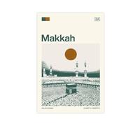 IYQTAGGH Poster su tela, motivo: viaggio alla Mecca, Arabia Saudita, decorazione per camera da letto, ufficio, stanza, regalo, 50 x 75 cm
