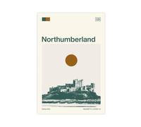 IYQTAGGH Poster su tela, motivo: Viaggio nel Northumberland, Inghilterra, decorazione artistica da parete per soggiorno e camera da letto, 20 x 30 cm