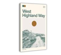 IYQTAGGH Stampa artistica da parete su tela, motivo: The West Highland Way, Scozia, per soggiorno e camera da letto, 30 x 45 cm