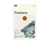 IYQTAGGH Stampa artistica da parete su tela, motivo: Viaggio a Positano, Italia, per soggiorno e camera da letto, 50 x 75 cm