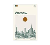 IYQTAGGH Stampa artistica su tela, motivo: viaggio a Varsavia, Polonia, decorazione per camera da letto, ufficio, camera da letto, regalo, 30 x 45 cm