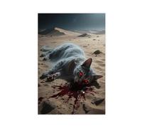 IYTAFGYT Poster su tela, motivo: gatto egiziano del terrore della morte, decorazione per camera da letto, regalo, 50 x 75 cm