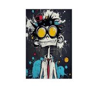 IYTAFGYT Poster su tela, motivo: scienziato pazzo, decorazione per camera da letto, idea regalo, 50 x 75 cm