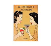 IYTAFGYT Poster su tela umoristico con scritta "Left No Crumbs", decorazione per camera da letto, idea regalo, 50 x 75 cm