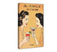 IYTAFGYT Poster su tela umoristico con scritta "Left No Crumbs", decorazione per camera da letto, idea regalo, 50 x 75 cm