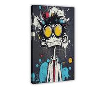 IYTAFGYT Stampa artistica da parete su tela, motivo: scienziato pazzo, 30 x 45 cm