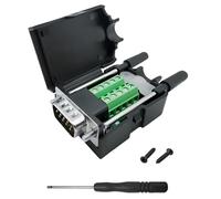 iYueMps 1 Pezzi Maschio DB9 Adattatore per Morsettiera a vite D-SUB da 9 Pin RS232 Maschio a 9Pin/Vie Connettore Seriale Femmina Breakout Board Modulo di Segnale con Custodia