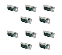 iYueMps 10pcs DB9 porta seriale maschio a saldare, 9 pin D-Sub DB9 connettori PCB RS232 tipo di saldatura seriale (10 x maschio)