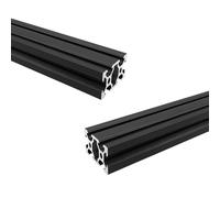 iYueMps 2 Pezzi 600mm 2040 Profilo in Alluminio Estrusione Tipo V Nero Standard Europeo Anodizzato Guida Lineare per Stampante 3D Fai da te e Macchina CNC