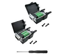 iYueMps 2 Pezzi Femmina +Maschio DB9 Vite Morsettiera Adattatore D-SUB 9 Pin RS232 a 9 Pin/Modo Terminale Seriale Scheda di Breakout Connettore Modulo Segnale con Custodia