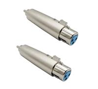 iYueMps - 2 pezzo Adattatore XLR Mono 3 Pin Maschio - RCA Femmina | Adattatore XLR a RCA | Adatto per mixer, microfoni, amplificatori, equalizzatore, tastiere, chitarre, pianoforte elettrico, ecc