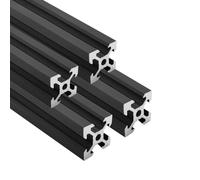 iYueMps 4 Pezzi 1000mm 2020 Profilo in Alluminio Estrusione Tipo V Nero Standard Europeo Anodizzato Guida Lineare per Stampante 3D Fai da te e Macchina CNC (2020V - Nero, 1000mm)