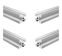 iYueMps 4 Pezzi 700mm 2020 Profilo in Alluminio Estrusione Tipo V Argento Standard Europeo Anodizzato Guida Lineare per Stampante 3D Fai da te e Macchina CNC